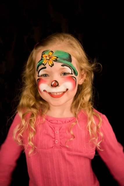 Artistic looking clown design, mischevious!